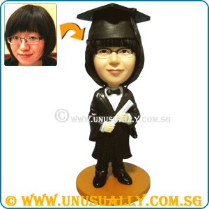 Custom 3D Graduation Gown Female Figurine